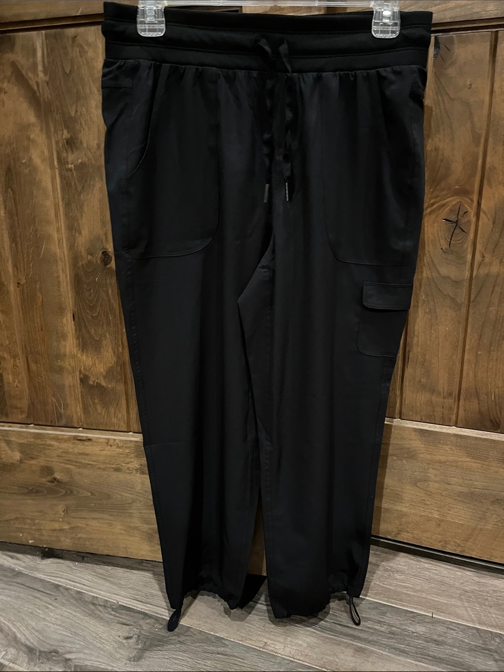 RBX Black Cargo Jogger Pants with Drawstring Waist